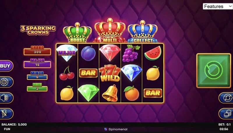 3 Sparking Crowns ecran de joc